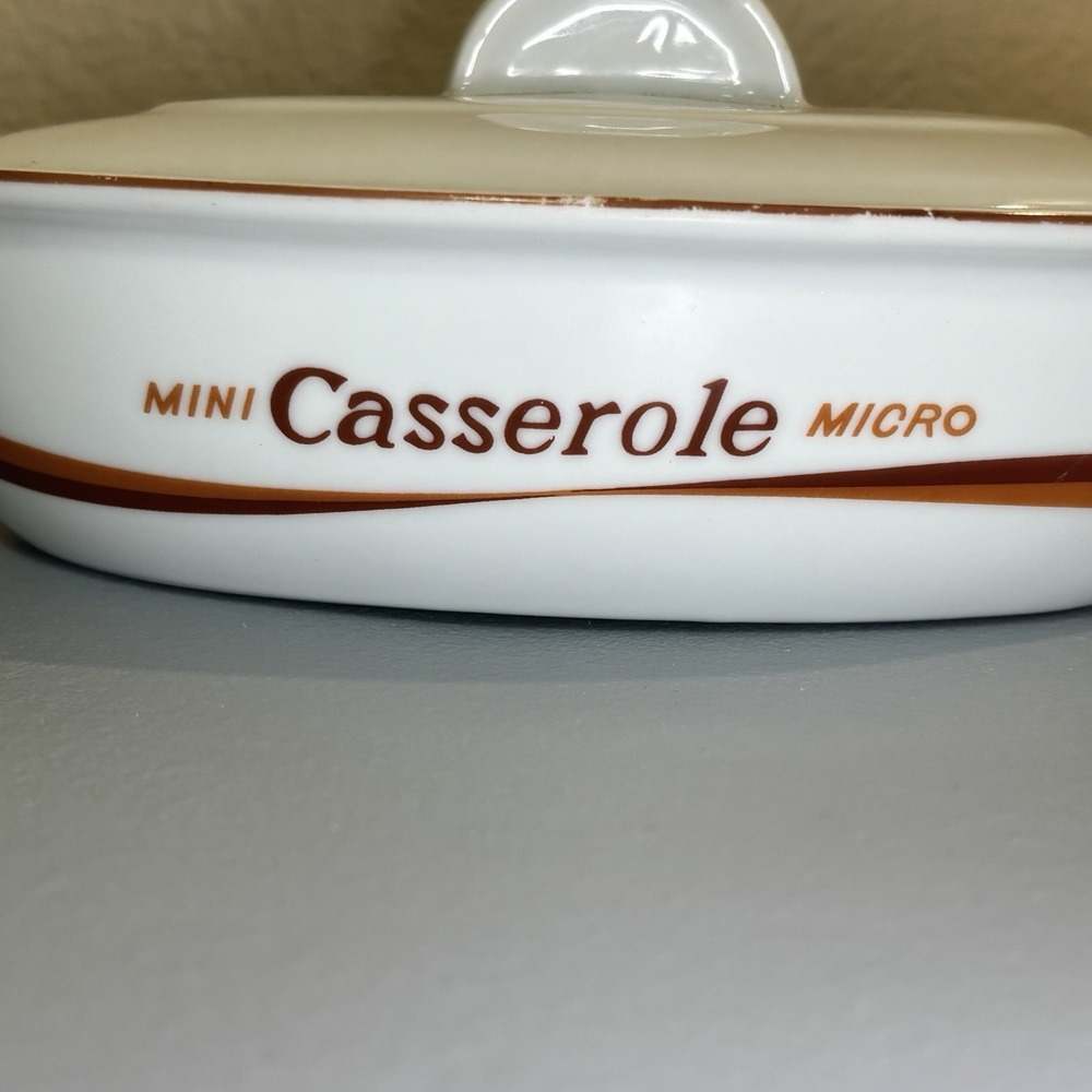 Mini MicroWave Safe Ovenware Casserole Dish w/Lid 1977 Himark Japan Mid Century - Picture 2 of 16